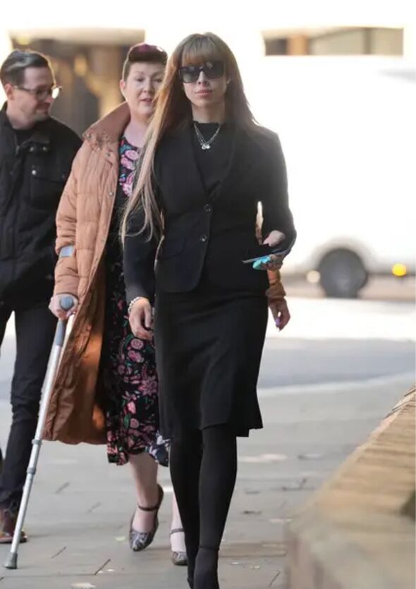 Isabelle Dale arriving at Southwark Crown Court Isabelle Dale arriving at Southwark Crown Court