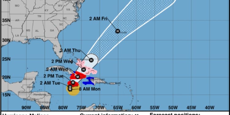 Hurricane Melissa strengthens to Category 5