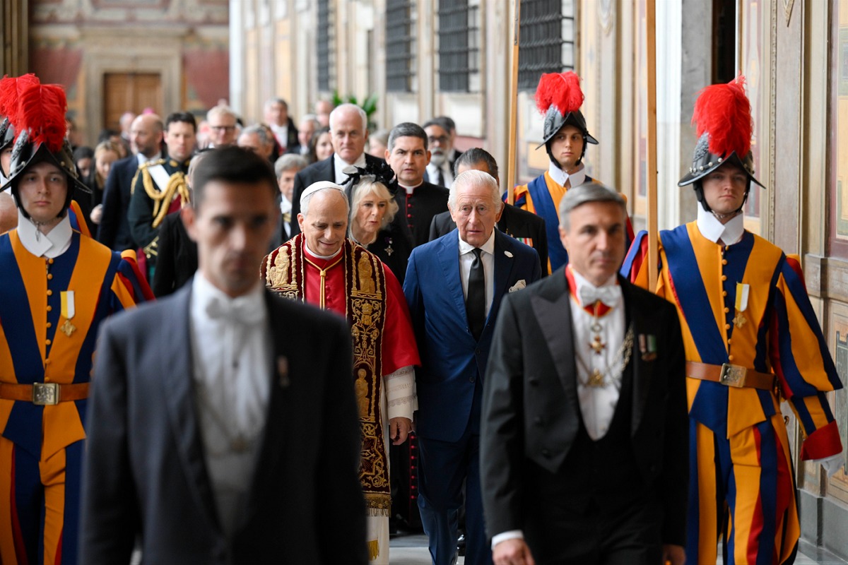 King Charles III prays with Pope Leo XIV in Sistine Chapel
