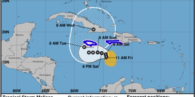 Melissa could become major hurricane, may impact the US