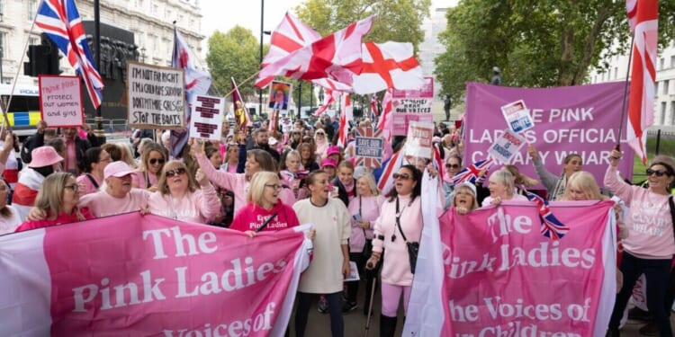 Migrant protest LIVE: Pink Ladies take to London streets as they demand 'protect us' | UK | News