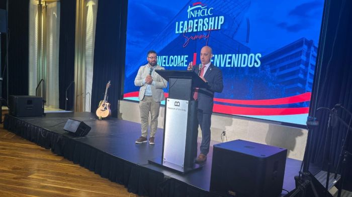 Anti-Defamation League CEO Jonathan Greenblatt speaks at the National Hispanic Christian Leadership Conference’s annual leadership summit at the Museum of the Bible in Washington, D.C., on Oct. 14, 2025.