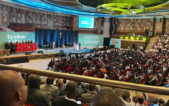 A meeting of the Global Anglican Futures Conference, a gathering of theologically conservative members of the global Anglican Communion, held in Kigali, Rwanda on Monday, April 17, 2023.