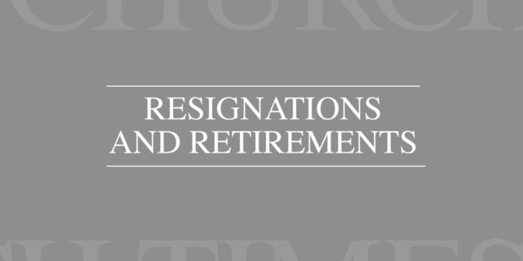 Resignations and retirements