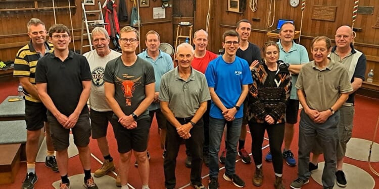 Ringers complete eight-hour double peal at Exeter Cathedral with aching limbs