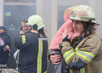 Russian Drone Strikes Kindergarten in Ukraine