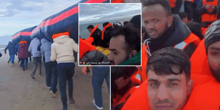 TikTok migrant films deluge of small boat UK arrivals and boasts ‘we’re coming to London’ on record-breaking day