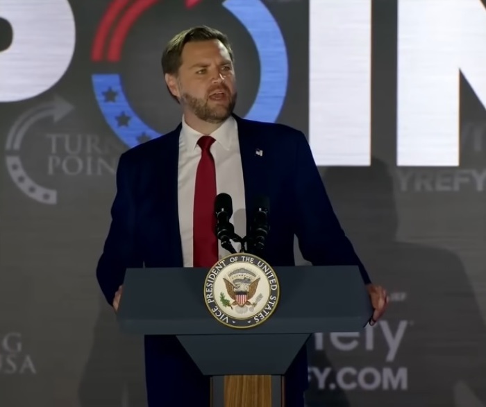 Vice President JD Vance speaks at a Turning Point USA event at the University of Mississippi on Oct. 29, 2025.