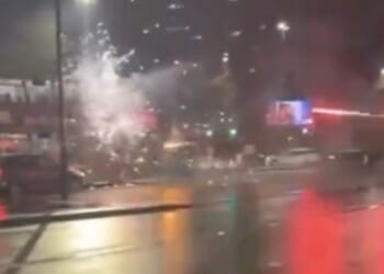 Chaos in Birmingham as nine arrested after fireworks fired at police and buildings