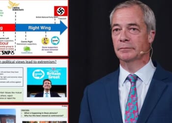 Schoolchildren told Reform is 'extremist' and St George’s flag is 'far-right exclusionary symbol'