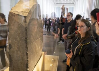 Calls for Britain to return one of ancient history’s most important treasures as colossal museum opens in Egypt