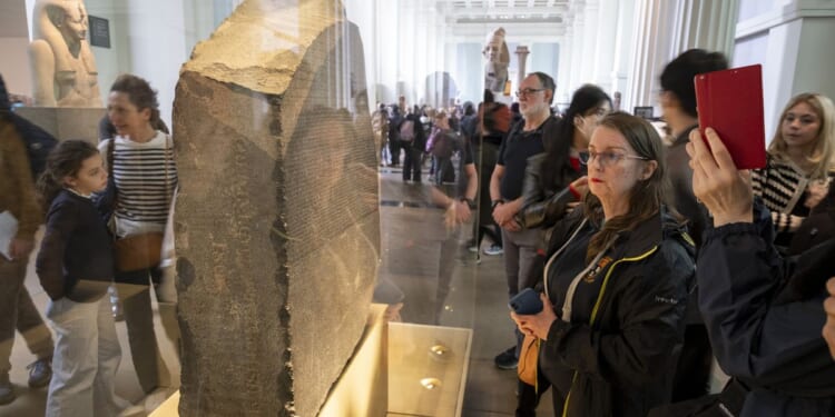 Calls for Britain to return one of ancient history’s most important treasures as colossal museum opens in Egypt
