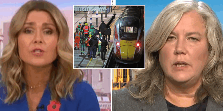 Susanna Reid sparks ITV GMB outrage with 'ludicrous' Huntingdon train attack remark in Transport sec grilling: 'Shame on you!'