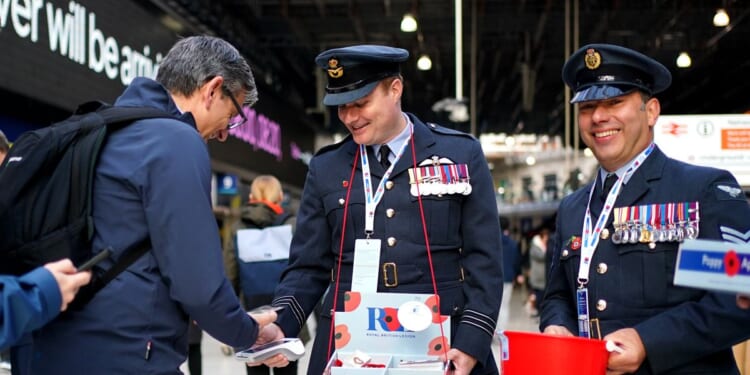 Royal British Legion poppy-sellers issue plea to youngsters to 'step up and volunteer' after facing 'abuse and threats from left-wing idiots'