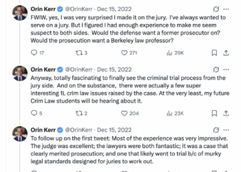 My Experience as a Law Professor Juror