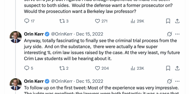 My Experience as a Law Professor Juror