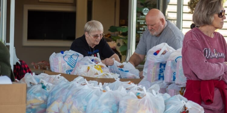 Georgia church gives away groceries to 400 families in need