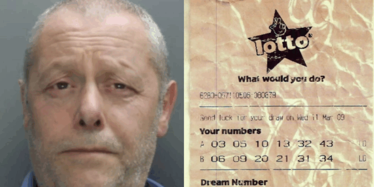National Lottery fraudster forced to pay back cash after using fake ticket to claim £2.5m jackpot...but £1.25m still missing