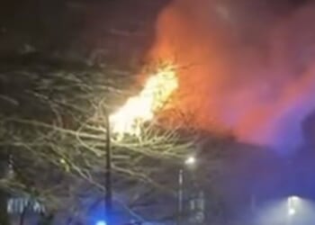 Blaze rips through student halls as dozens evacuated from residence