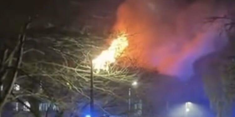 Blaze rips through student halls as dozens evacuated from residence