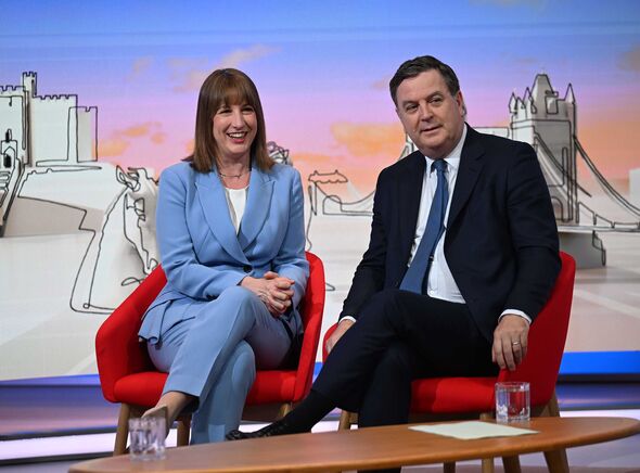 Rachel Reeves and Mel Stride on Laura Kuenssberg set