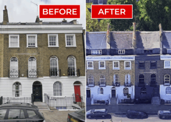 Neighbour row erupts in London as 'furious' locals force couple to repaint £2.6m townhouse after 'ugly' all-black makeover