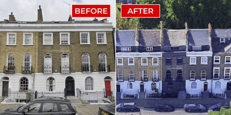 Neighbour row erupts in London as 'furious' locals force couple to repaint £2.6m townhouse after 'ugly' all-black makeover