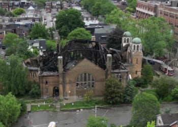 Fire at historic Canadian church investigated as arson attack