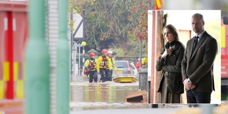 Prince William and Princess Kate 'shocked' by Welsh floods as they send their 'support to the communities' affected