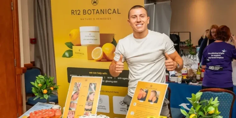Business success: 17-year-old Reece Collins took eczema struggles into his own hands