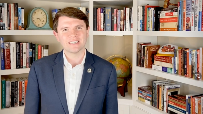 Texas state Rep. James Talarico, D-Austin, in a screenshot of a 2020 YouTube video.
