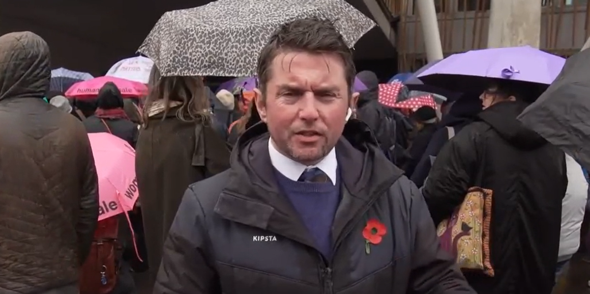 GB News' Tony McGuire reports on the women's rights protest in Holyrood