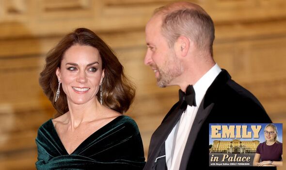 The prince and princess of wales at the royal variety show