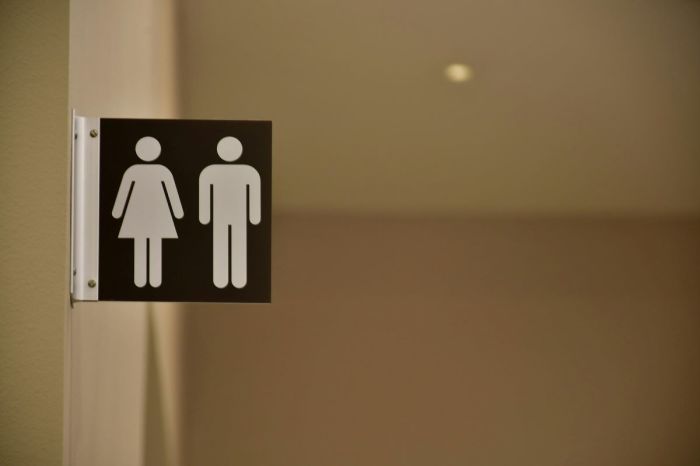 Gender-neutral bathroom sign.