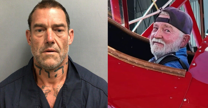 Adam Christopher Sheafe (L), 50, has been named as the main suspect in the murder of Pastor William Schonemann (R) of New River Bible Chapel in Arizona.