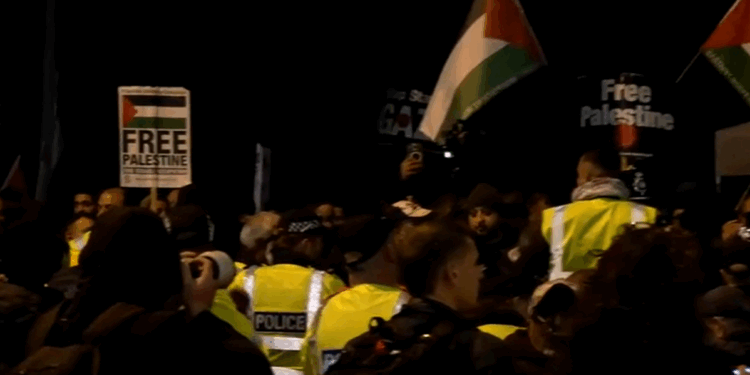Protests erupt in Villa Park ahead of Maccabi Tel Aviv game