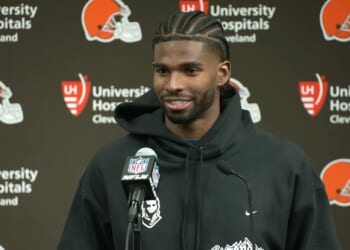 Shedeur Sanders praises God after winning NFL debut