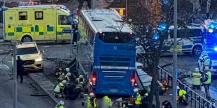 Stockholm bus crash LIVE: Horror as double decker slams into bus stop with 'several dead' | World | News