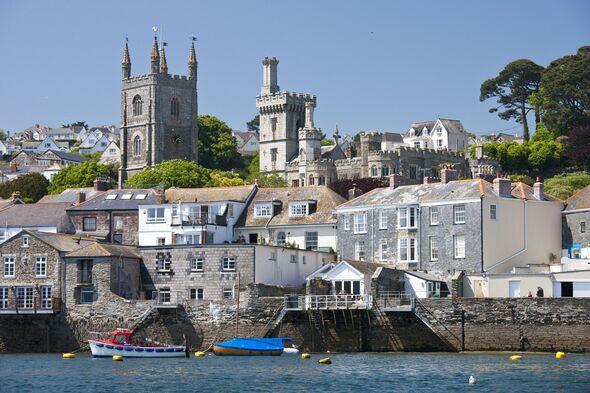 The town of Fowey from the river