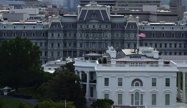 Yes, This Is Actually Real – Leftists Stop Trump From Power-Washing Ugly Eisenhower Exec. Office Bldg. – RedState