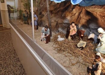 Locals demand Nativity scene be REMOVED from town hall after being installed to celebrate Christmas