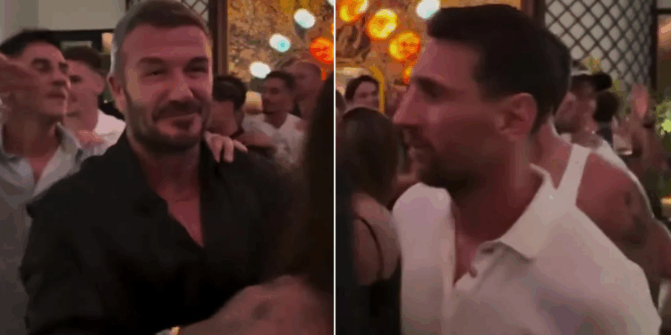 David Beckham and Lionel Messi's MLS celebrations revealed as fans react to awkward scenes