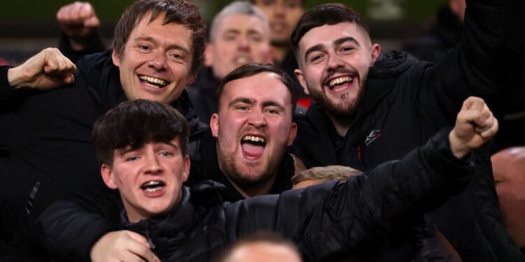 Luke Littler creates fan frenzy as teenager spotted at Man Utd game before World Darts Championship