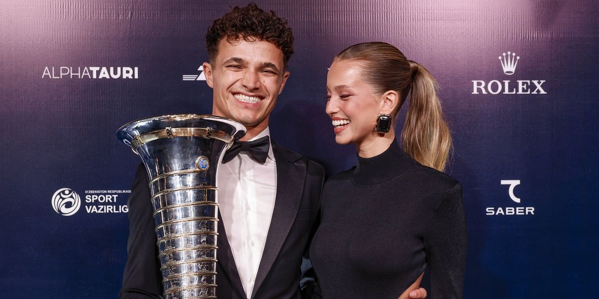 Lando Norris forced to give back F1 trophy just hours after receiving the award alongside girlfriend Magui Corceiro