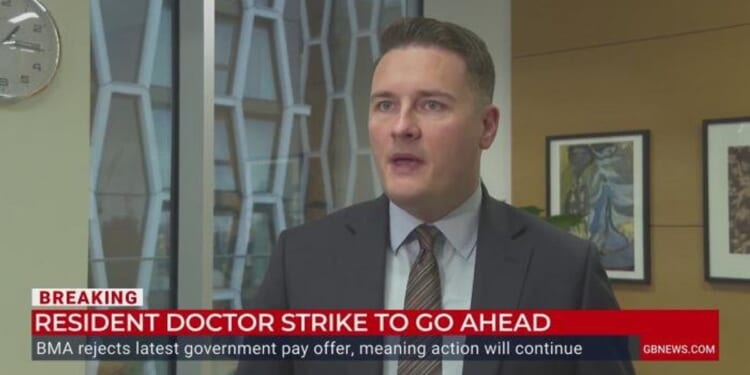 Wes Streeting slams 'irresponsible' resident doctor strike after rejecting offer