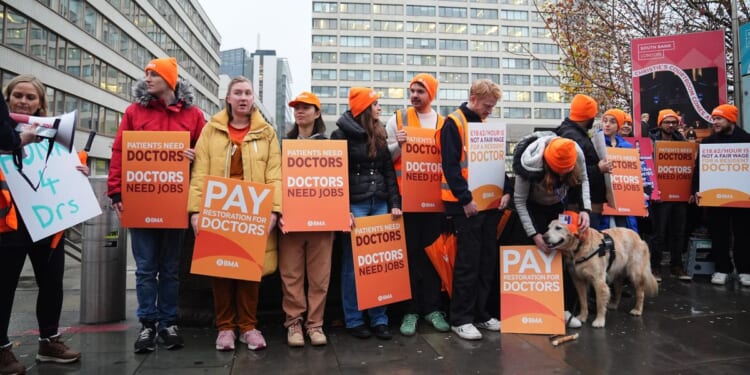 Britain's elderly set to suffer as resident doctors stage mass walkout just as 'super flu' outbreak hits