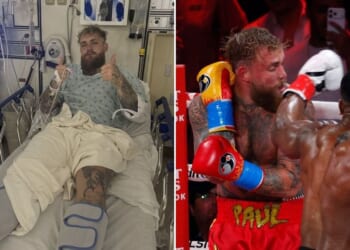 Jake Paul gives health update from hospital bed after Anthony Joshua knockout