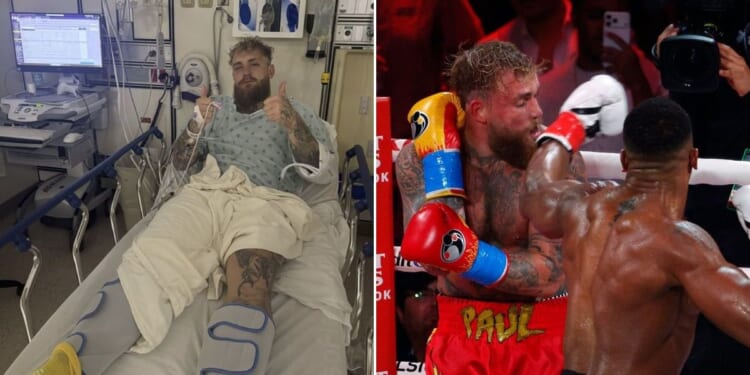 Jake Paul gives health update from hospital bed after Anthony Joshua knockout