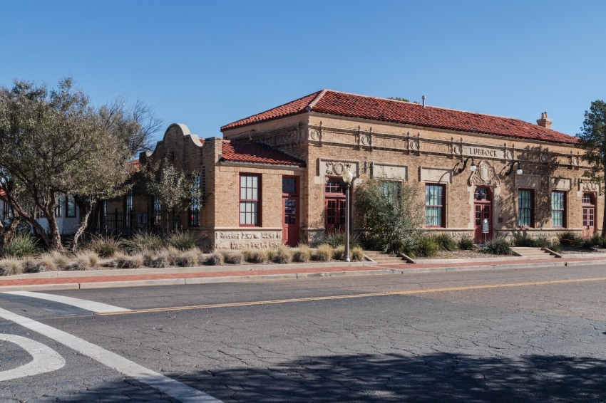 The Buddy Holly Center in downtown Lubbock, Texas, is housed in a former railway depot.