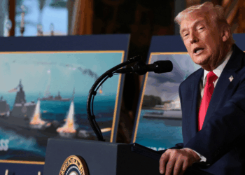 US President unveils 'Golden Fleet' of US Navy battleships 'more powerful than any ever built'